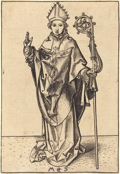 Een Bisschop door Martin Schongauer