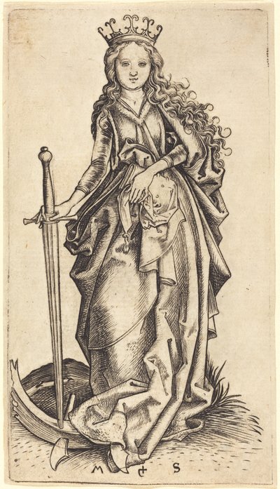 Sint Catharina van Alexandrië door Martin Schongauer