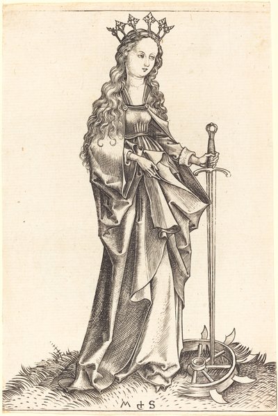 Sint Catharina van Alexandrië door Martin Schongauer