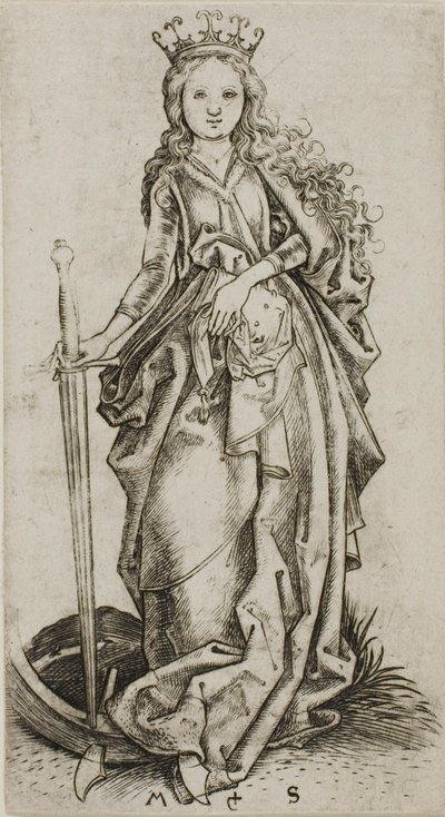 De kleine Sint-Catharina door Martin Schongauer