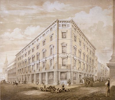 Gresham Street, City of London, 1840 door Martin and Hood