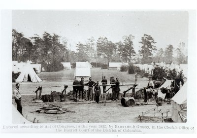 Yankee-hoofdkwartier, kamp Whinfield, 3 mei 1862 door Mathew B. Brady