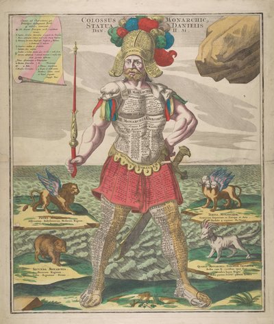 Colossus Monarchic. Statua Danielis, 1730 door Matthaeus Seutter