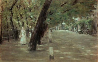 De Kirchenallee in St. Georg, Hamburg door Max Liebermann