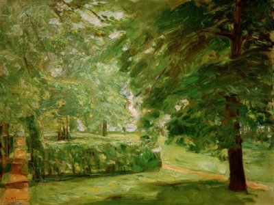 Hegentuinen in Wannsee naar het oosten door Max Liebermann