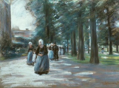 Kerkbezoek in Laren door Max Liebermann