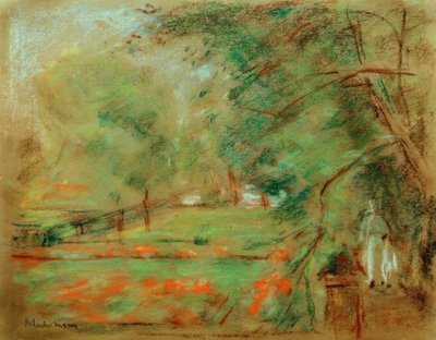 Wandeling in de tuin aan de Wannsee door Max Liebermann