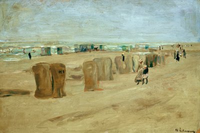 Strandbeeld in Noordwijk door Max Liebermann