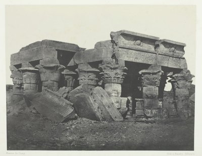 Tempel van Ombos, Opper-Egypte, 1849-51, gedrukt 1852 door Maxime Du Camp