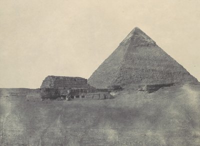 Égypte Moyenne. Piramide van Chephren door Maxime Du Camp