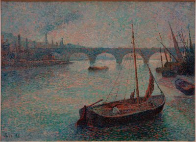 De haven van Londen door Maximilien Luce