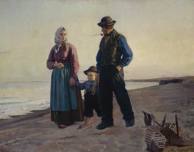 Op het strand door Michael Peter Ancher