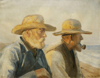 De oude vissers door Michael Peter Ancher