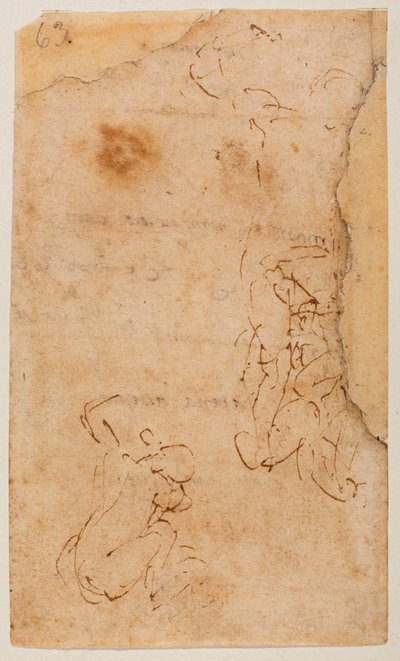 Studie van figuren door Michelangelo Buonarroti