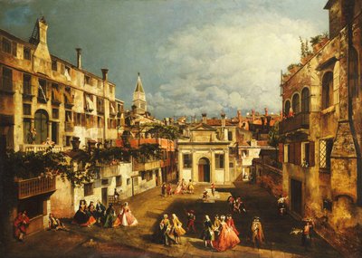 Het Campo San Gallo, Venetië, ca. 1740s door Michele Marieschi