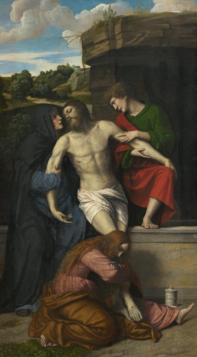 Pietà, 1520s door Moretto da Brescia