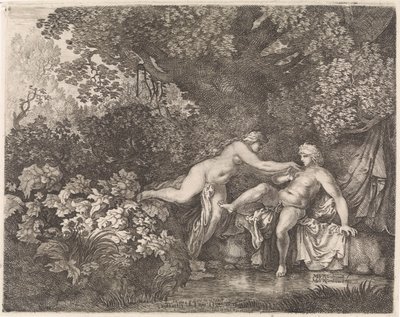 Salmacis en Hermaphroditus door Moyses van Wtenbrouck