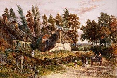 Plattelandstafereel door Myles Birket Foster