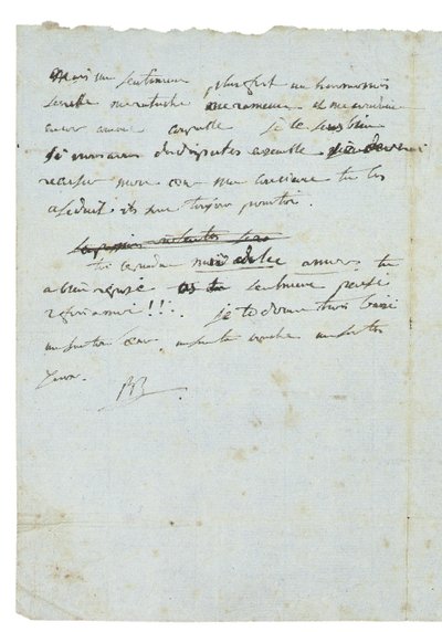 Brief aan Josephine de Beauharnais door Napoleon Bonaparte