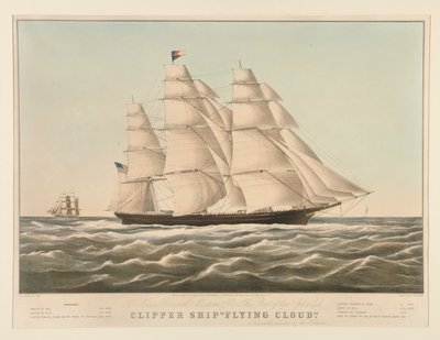 Clipper Schip door Nathaniel Currier