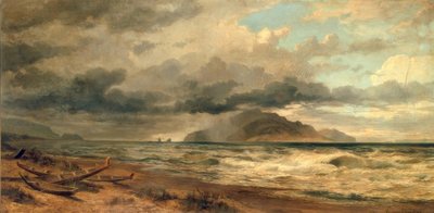 Cook Strait, Nieuw-Zeeland door Nicholas Chevalier