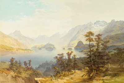 Lake Manapouri, Zuidereiland, Nieuw-Zeeland door Nicholas Chevalier