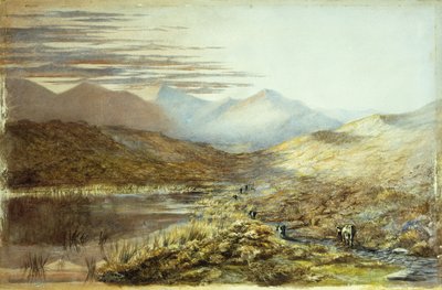 Lake Pukaki, Nieuw-Zeeland, 1872 door Nicholas Chevalier