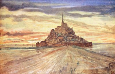 Mont St Michel, Zonsondergang door Nico Jungmann