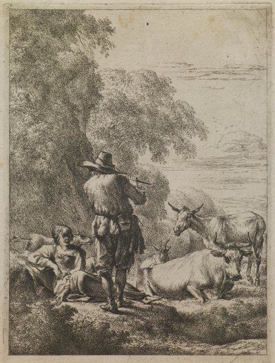 De Herder die de Fluit Speelt door Nicolaes Berchem