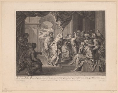 Twaalfjarige Jezus in de Tempel door Nicolas Henri Tardieu