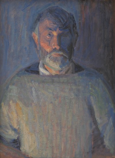 Portret van de kunstenaar. Lamplicht door Niels Larsen Stevns