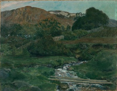 Heldere nacht in Jolster, ca. 1907 door Nikolai Astrup