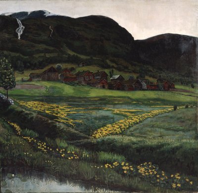 Juninacht en boterbloemnacht door Nikolai Astrup