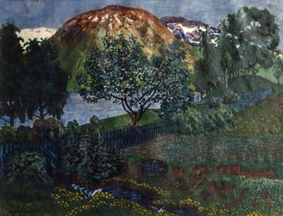 Juninacht in de tuin door Nikolai Astrup