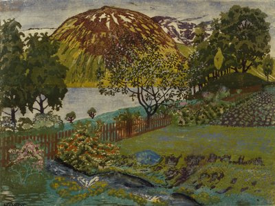 Juninacht in de tuin door Nikolai Astrup