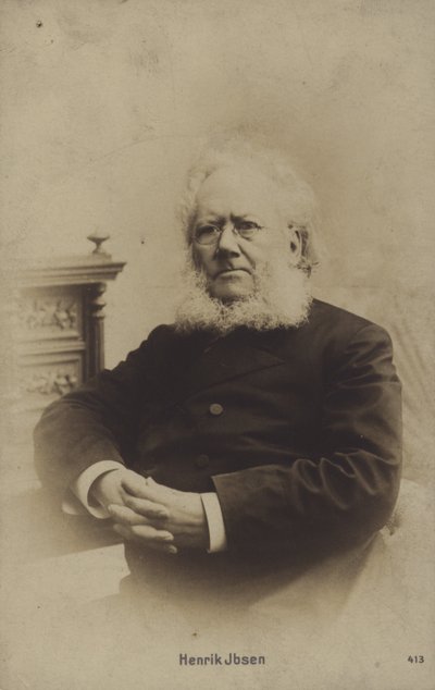 Henrik Ibsen (1828-1906), Noorse toneelschrijver door Norwegian Photographer