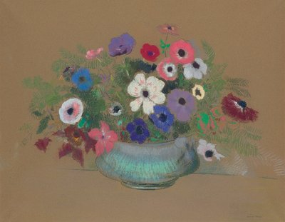 Anemonen door Odilon Redon