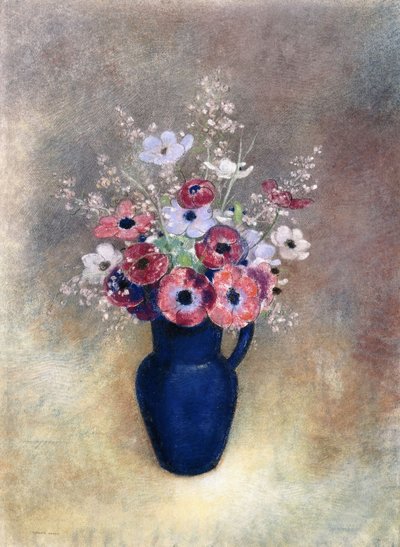 Anemonen in een Kan, 1910-15 door Odilon Redon