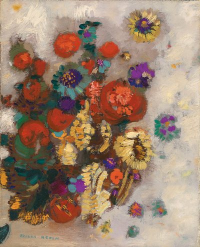 Bos bloemen door Odilon Redon