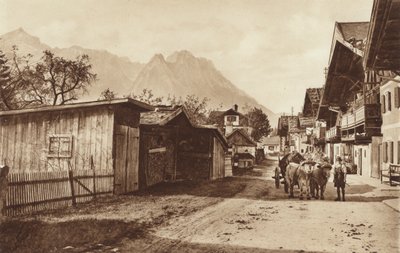 In de lente, weg in Garmisch door Otto Ballerstedt