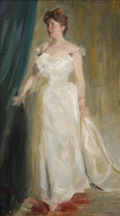 Portret van gravin Lillie Suzanne Raben-Levetzau door Peder Severin Krøyer