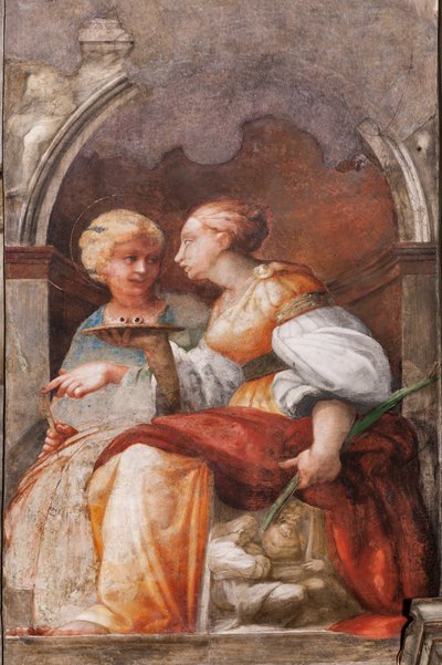 St. Lucia en St. Apollonia, ca. 1523 door Parmigianino