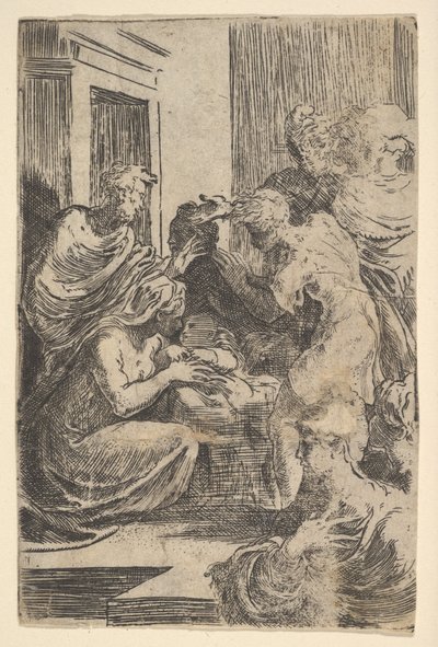 De Geboorte van Christus (begin 16e eeuw) door Parmigianino