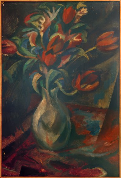 Tulpen in vaas door Paul Adolf Seehaus