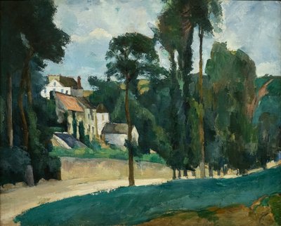 Weg in Pontoise (Clos des Mathurins) door Paul Cézanne