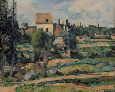 De molen op de Couleuvre in Pontoise door Paul Cézanne