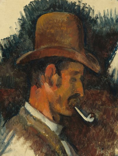 Man met Pijp door Paul Cézanne