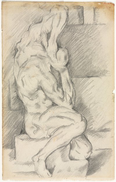 Schets van Anatomische Sculptuur (recto) door Paul Cézanne