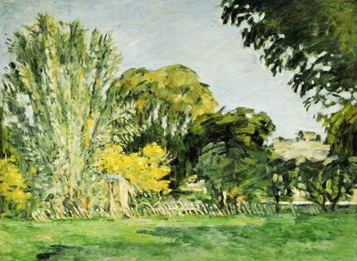 Bomen bij Jas de Bouffan door Paul Cézanne