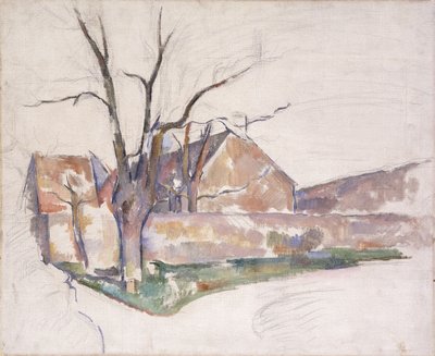 Winterlandschap, ca. 1885 door Paul Cézanne